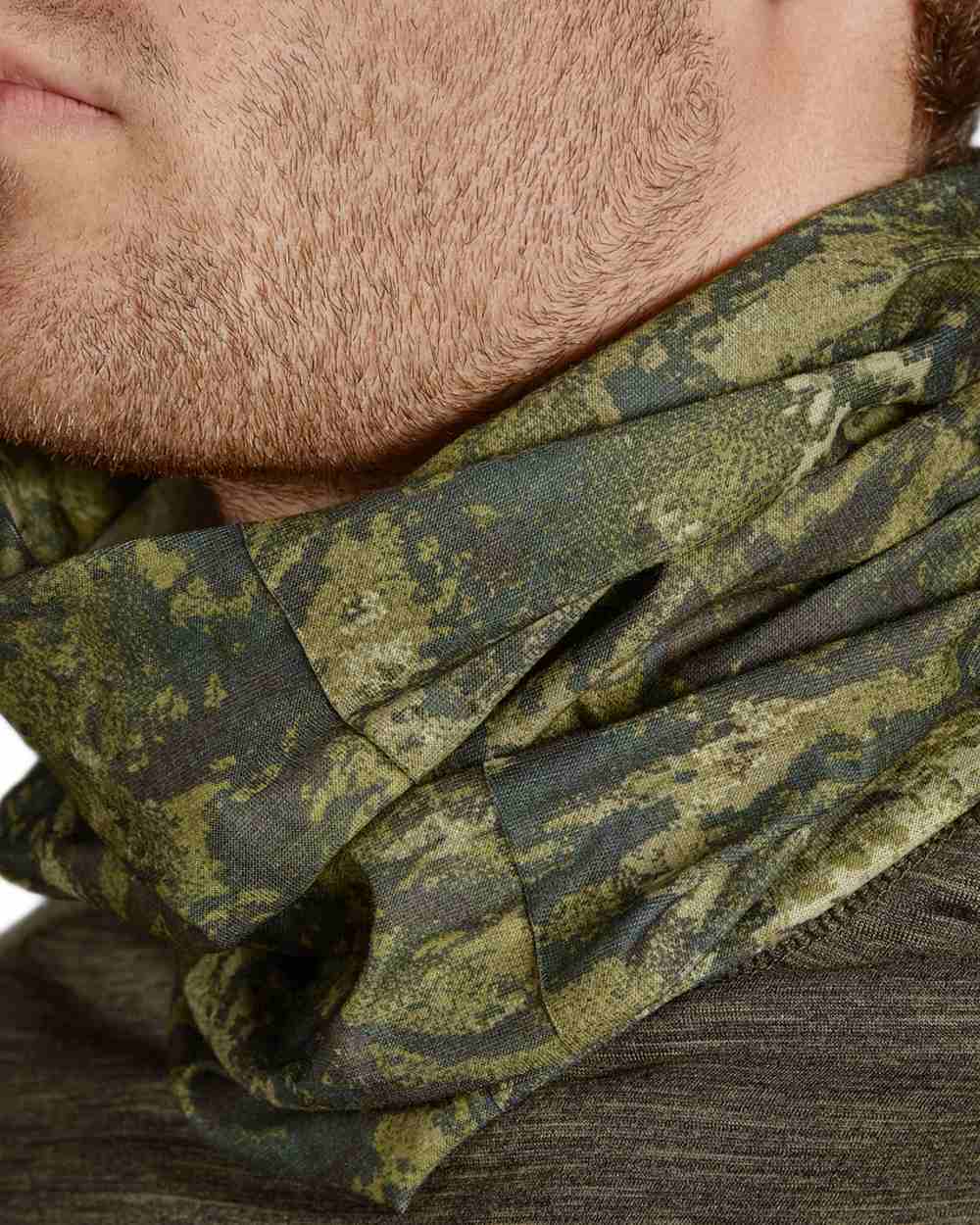 Pine Green InVis Green Coloured Seeland Neck Gaiter 2 Pack on White background