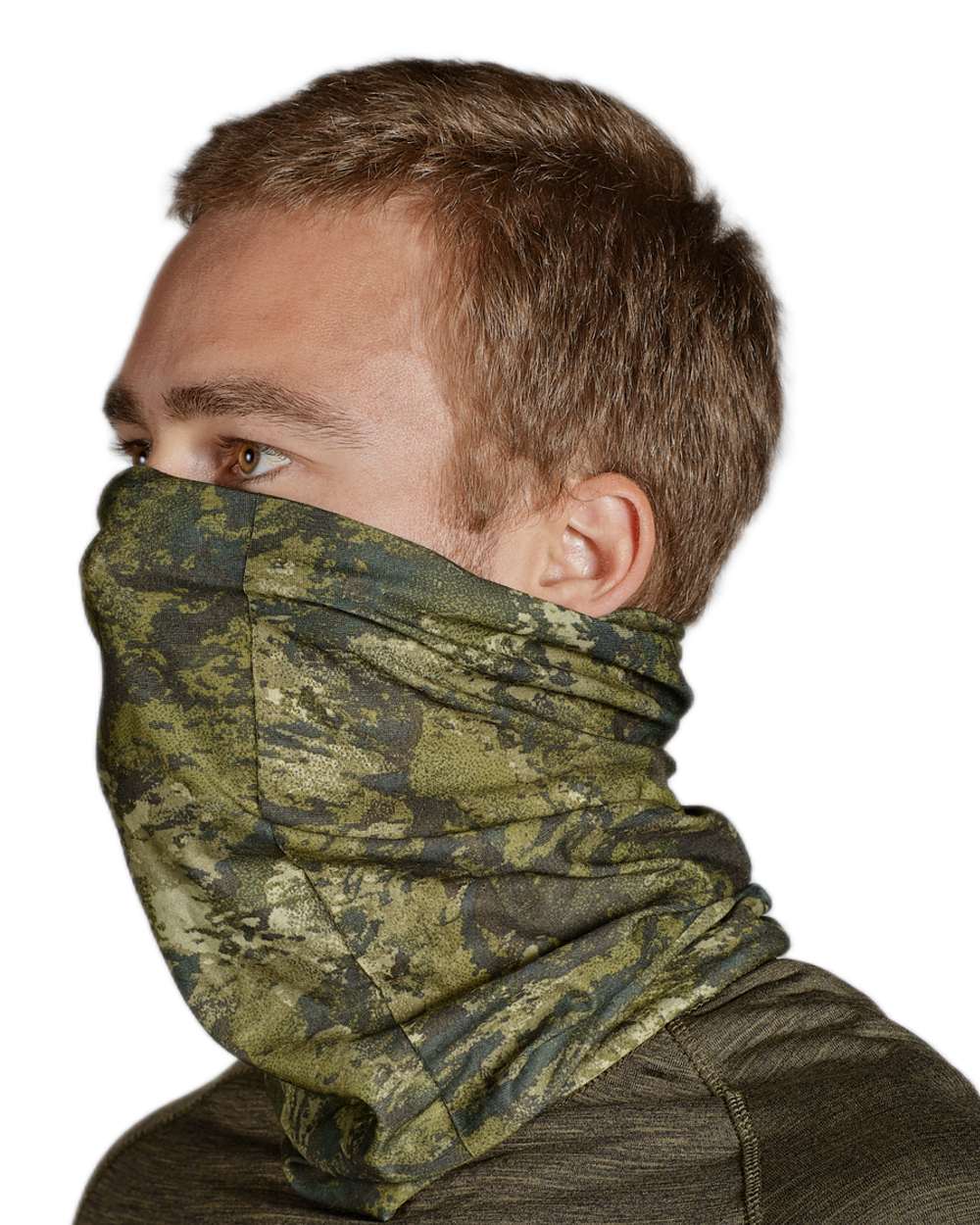 Pine Green InVis Green Coloured Seeland Neck Gaiter 2 Pack on White background