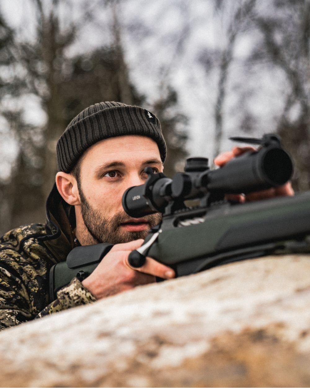 Grizzly Brown Coloured Seeland Norite Beanie on outdoor background