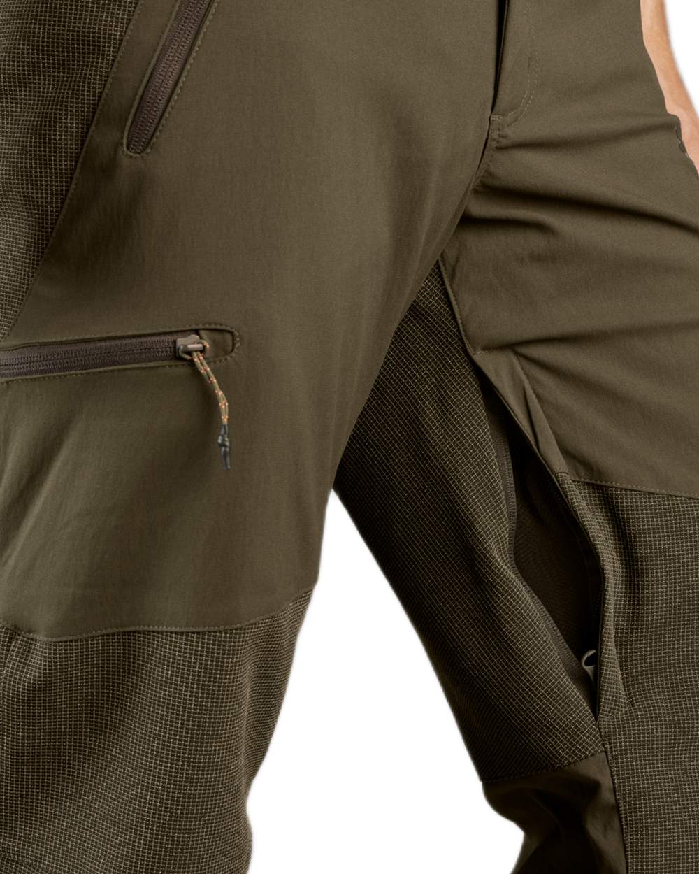 Pine Green Coloured Seeland Outdoor Membrane Trousers on White background