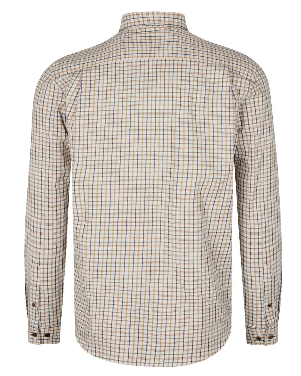 Classic Blue Classic Brown Check Coloured Seeland Oxford Shooting Shirt on white background
