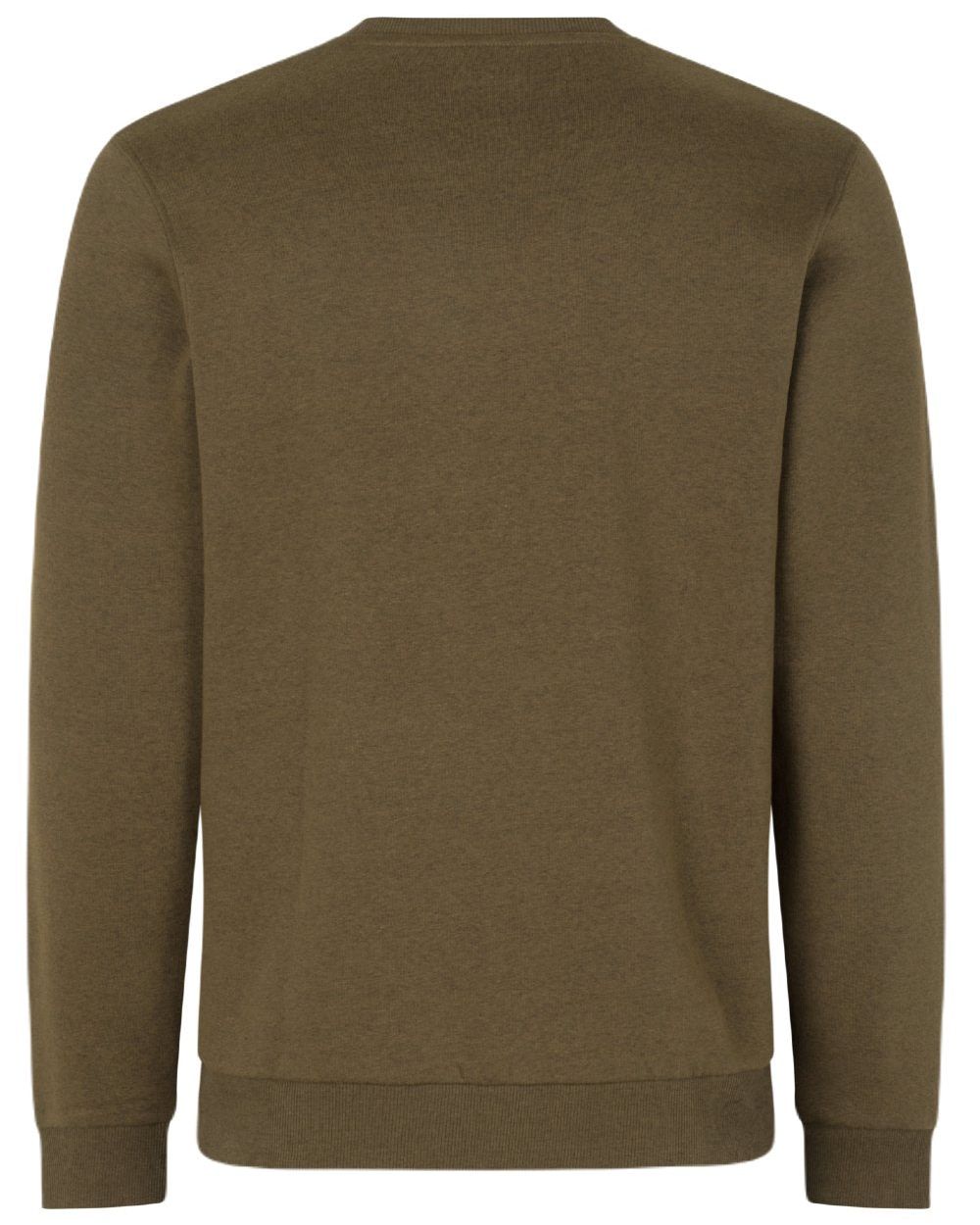 Dark Olive Melange Coloured Seeland Pulse Sweatshirt on white background
