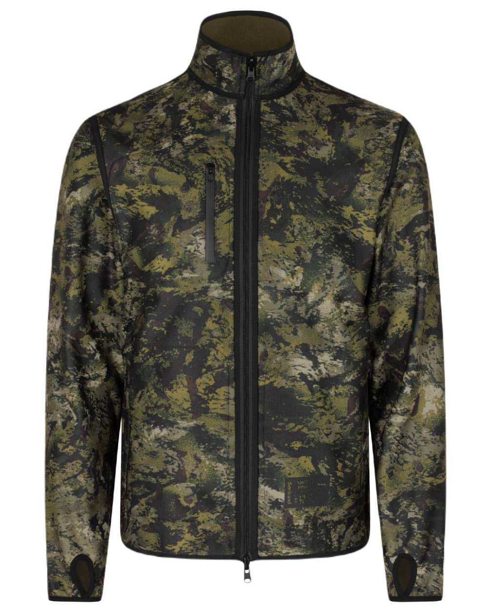 Light Pine InVis Green Coloured Seeland Rogue Reversible Fleece Jacket on white background