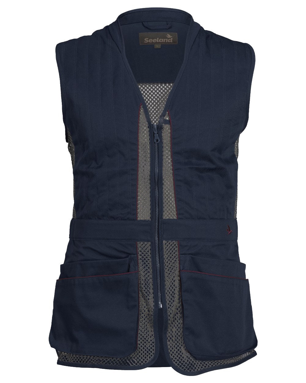 Classic Blue coloured Seeland Skeet II Waistcoat on white background