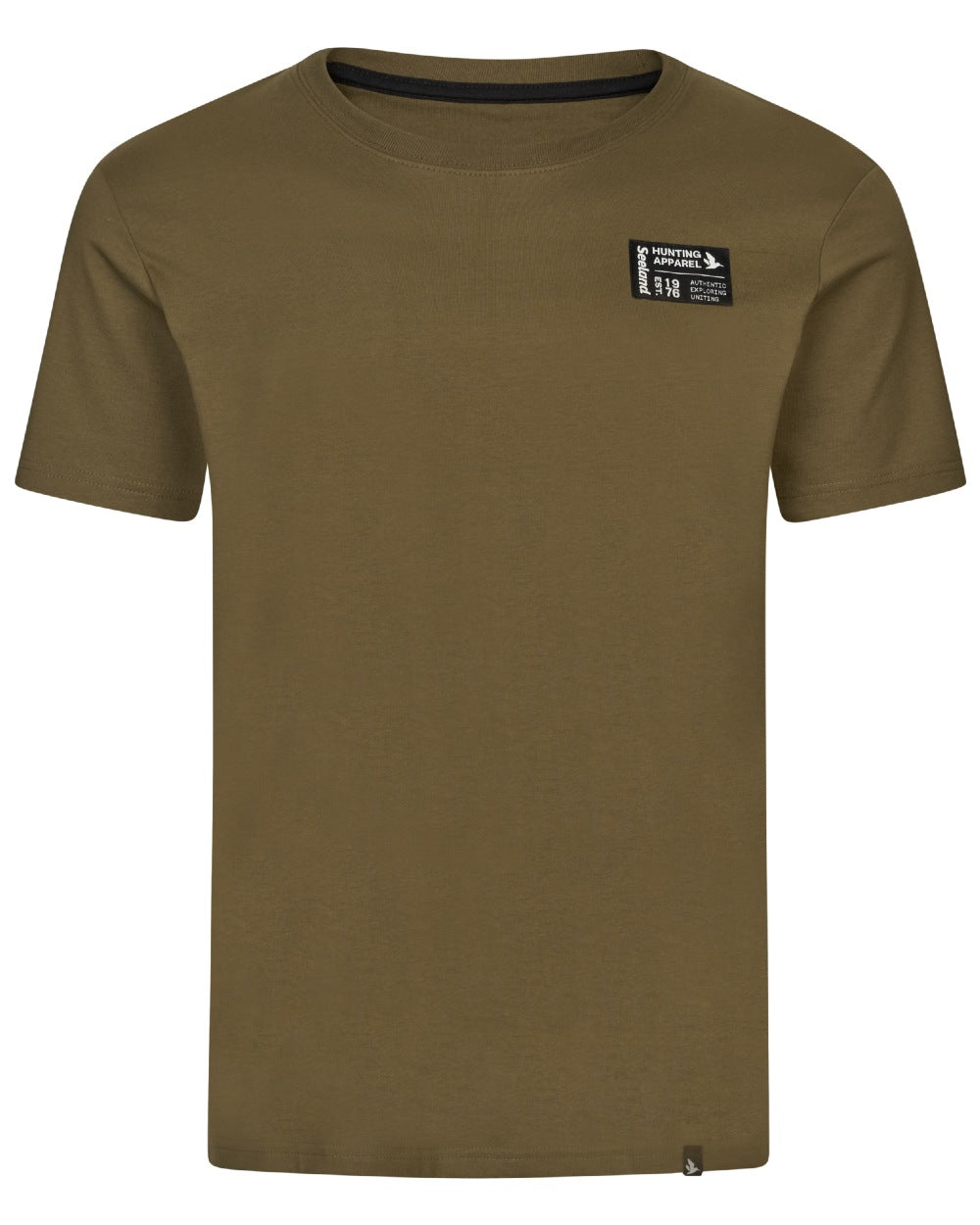 Military Olive Coloured Seeland Striker T-Shirt on white background