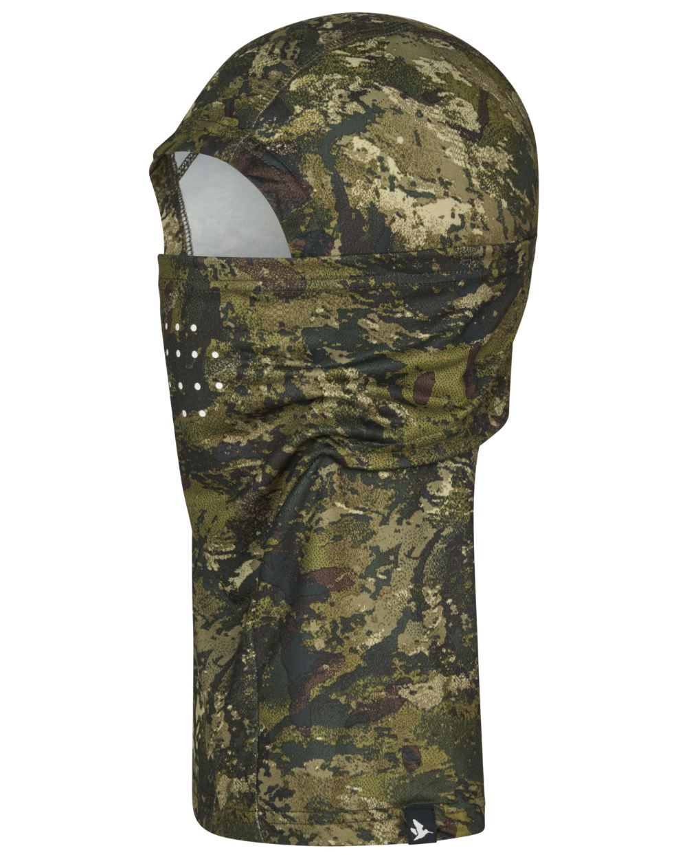 InVis MPC Green coloured Seeland Tagus Camo Face Cover on white background