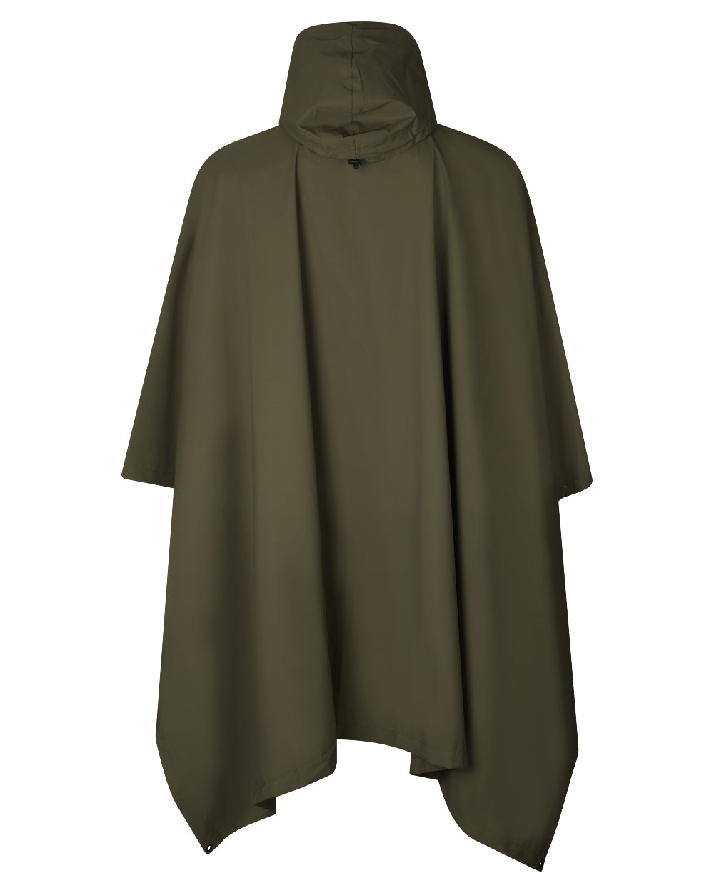 Pine Green coloured Seeland Taxus Waterproof Rain Poncho on white background