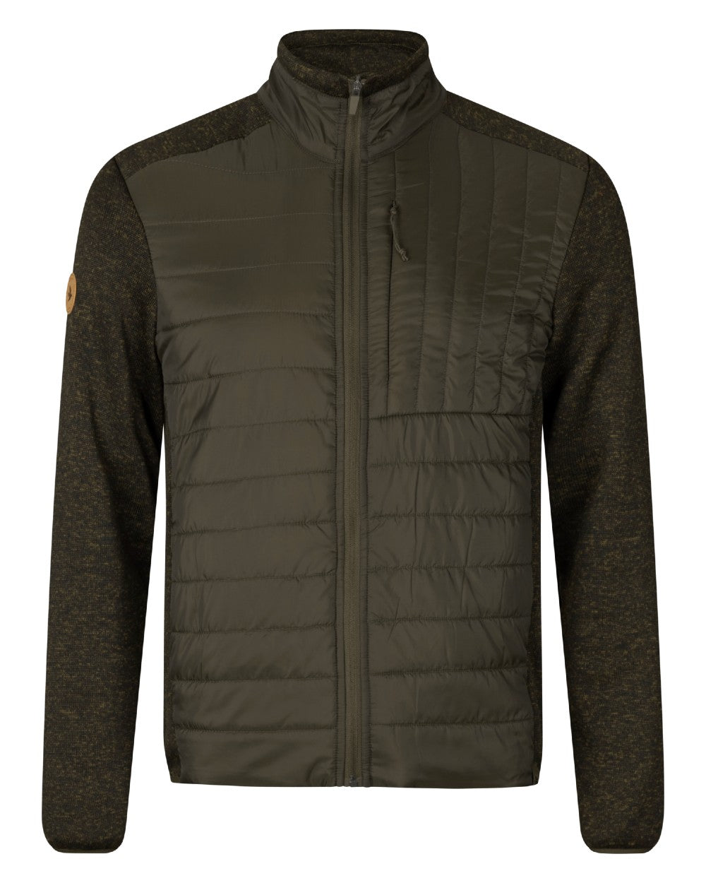 Pine Green Coloured Seeland Theo Hybrid Jacket on white background