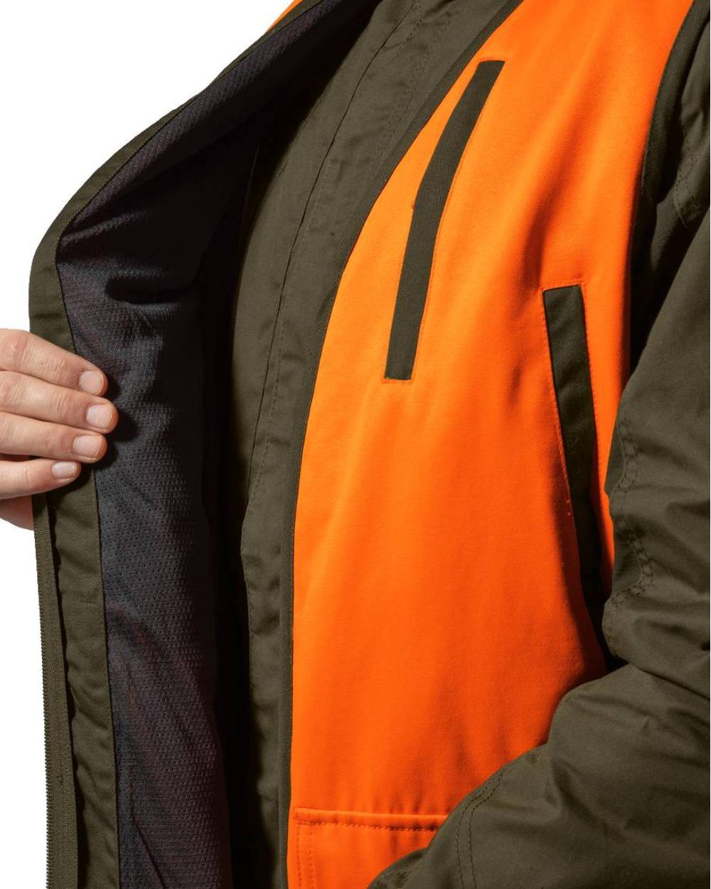 Hi-Vis Orange Coloured Seeland Travo Waistcoat on white background