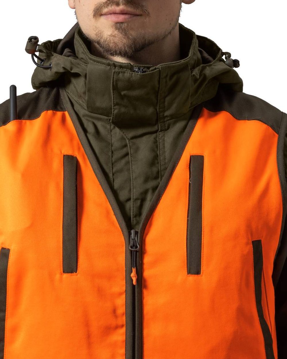 Hi-Vis Orange Coloured Seeland Travo Waistcoat on white background