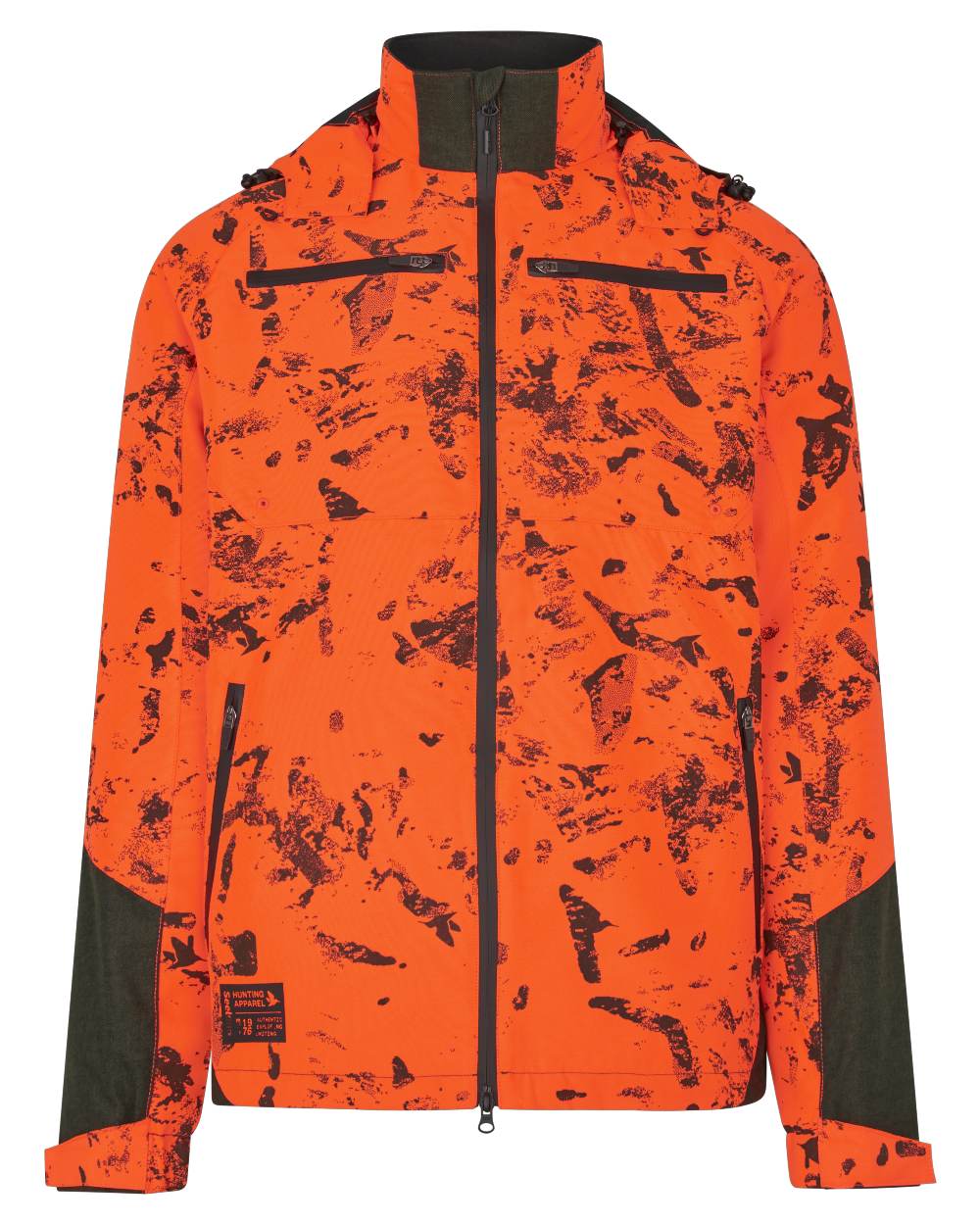 Orange Blaze InVis MPC coloured Seeland Trax Blaze Jacket on white background