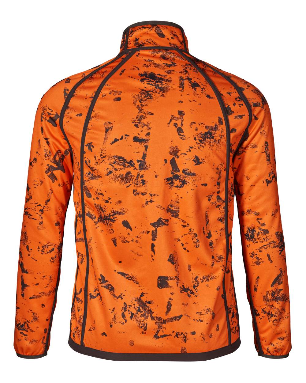 Pine Green InVis Orange Blaze Coloured Seeland Vantage Reversible Fleece Jacket on white background