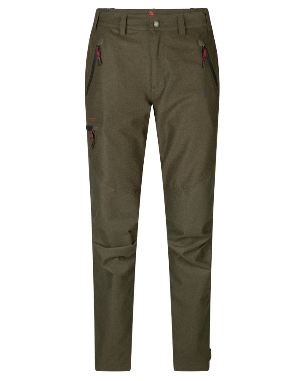 Pine Green Melange Coloured Seeland Womens Avail Trousers on white background