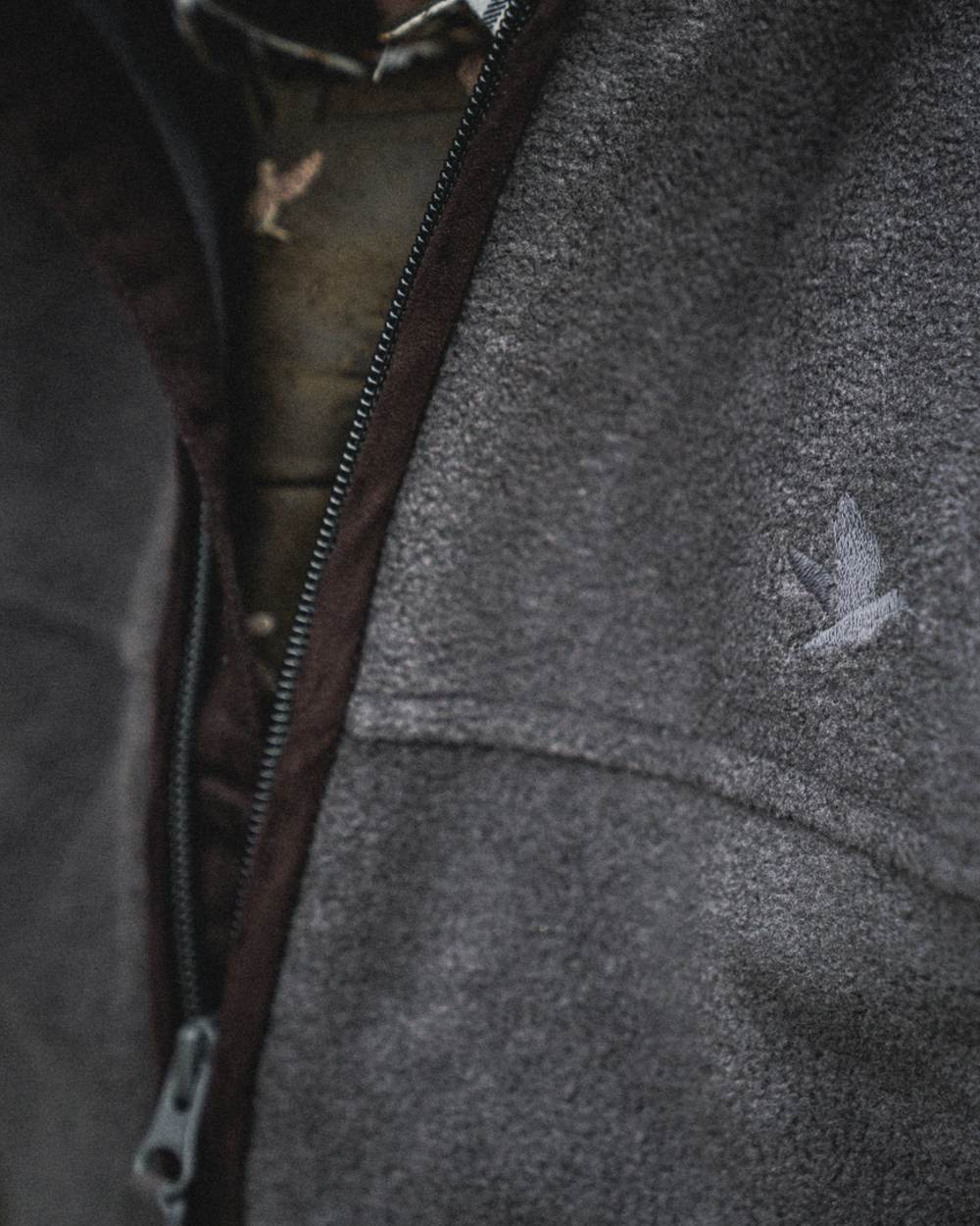 Dark Grey Melange coloured Seeland Woodcock Earl Waistcoat on outdoor background