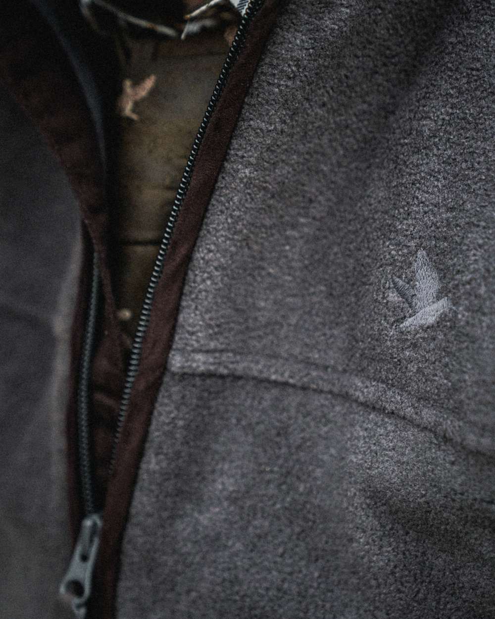 Dark Grey Melange coloured Seeland Woodcock Earl Waistcoat on outdoor background