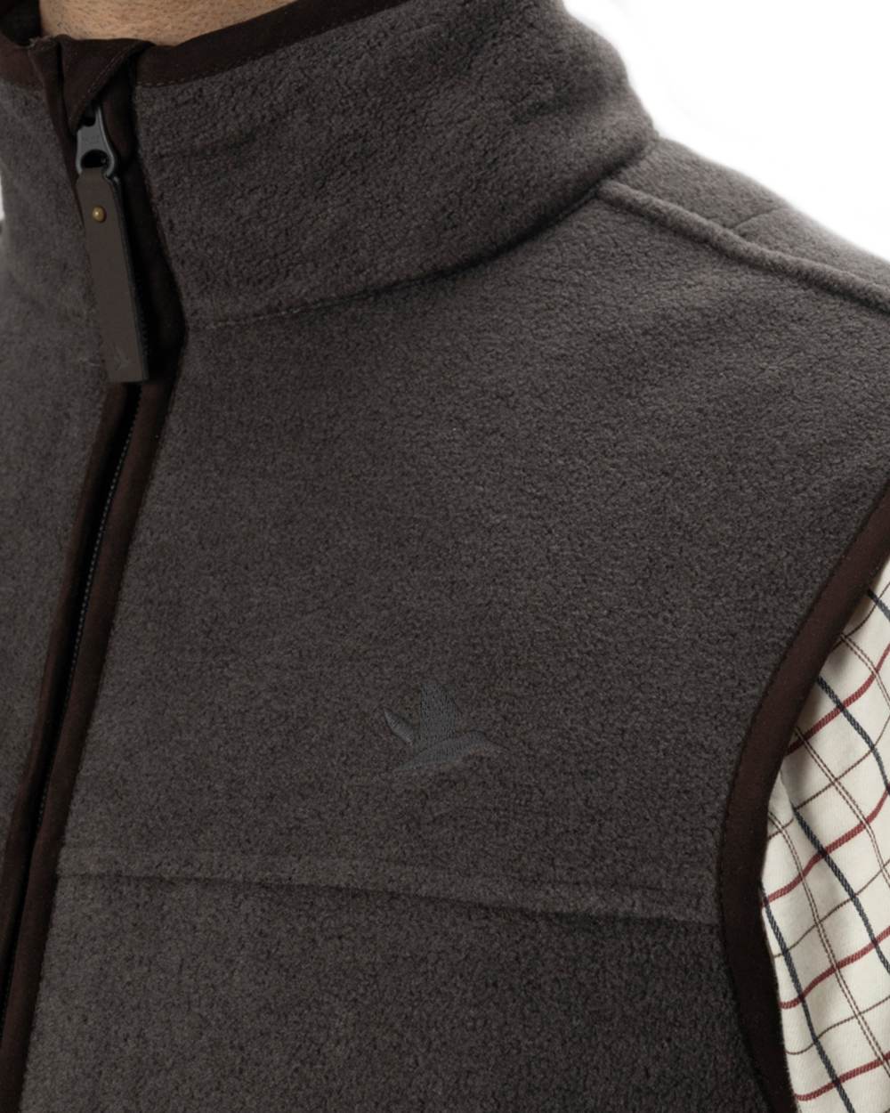 Dark Grey Melange coloured Seeland Woodcock Earl Waistcoat on white background