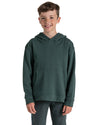 Spruce Green Coloured Craghoppers Childrens NosiLife Baylor Hooded Top On A White Background #colour_spruce-green
