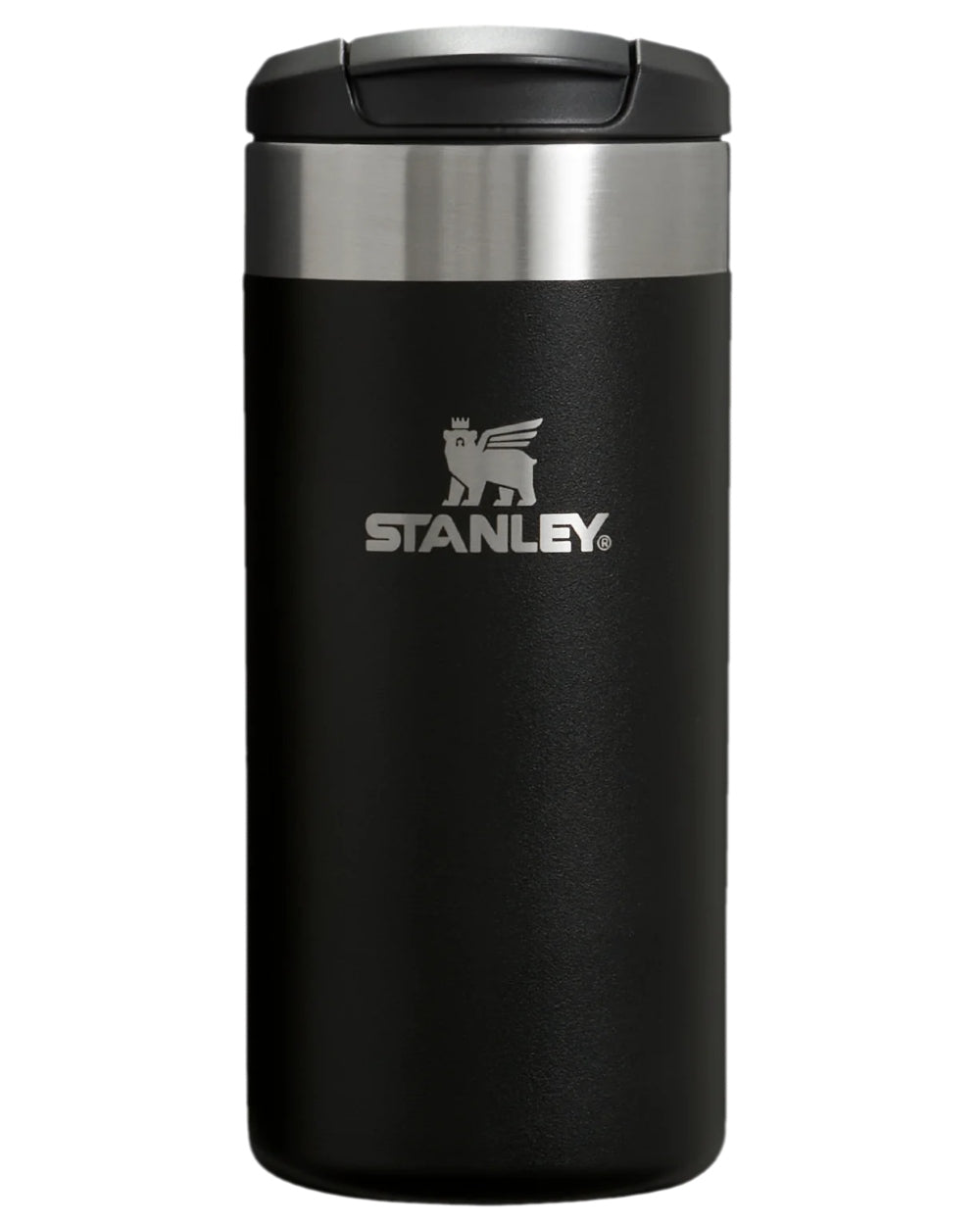 Black Coloured Stanley AeroLight Transit Mug 0.35L on white background