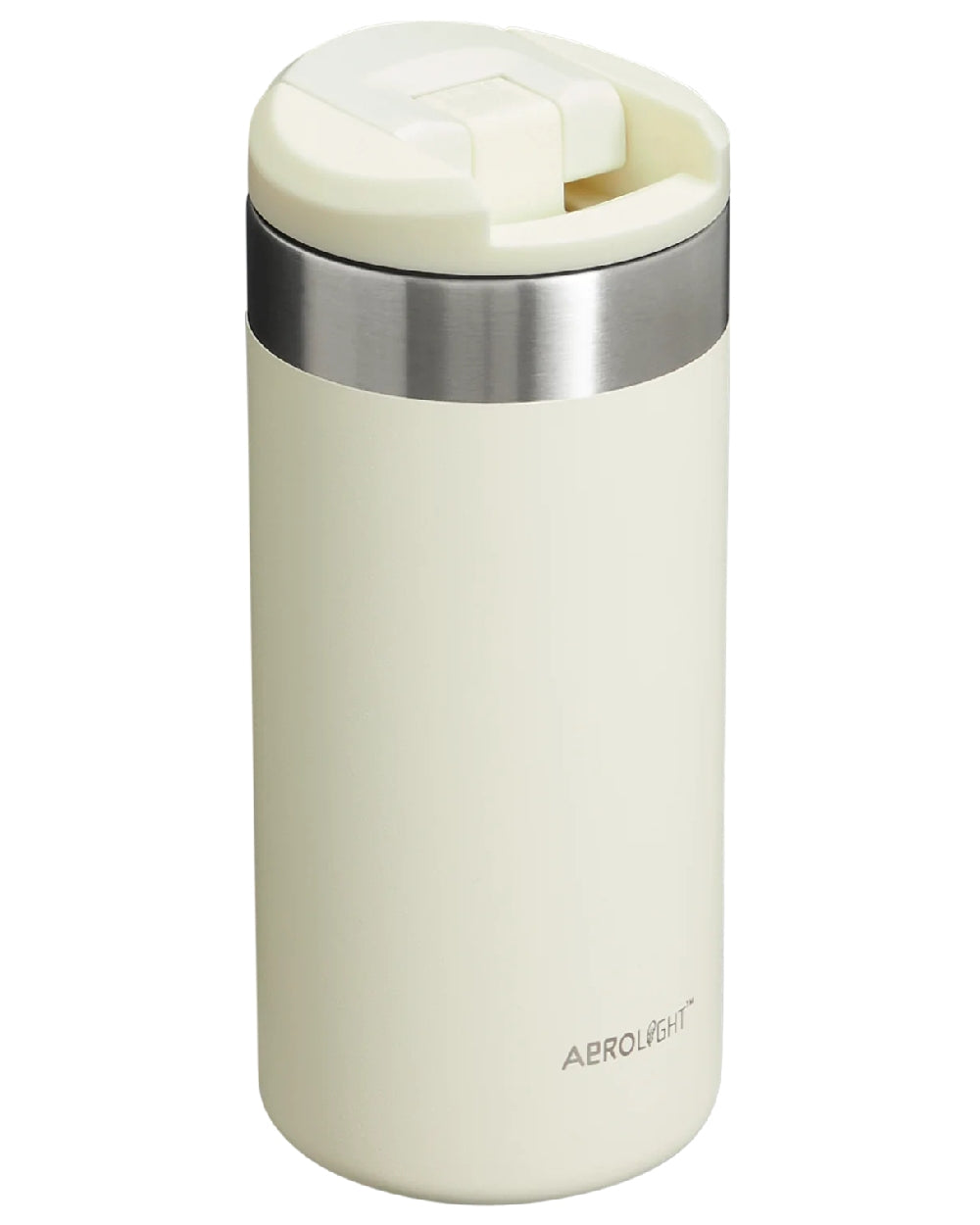 Cream Gloss coloured Stanley AeroLight Transit Mug 0.35L on white background