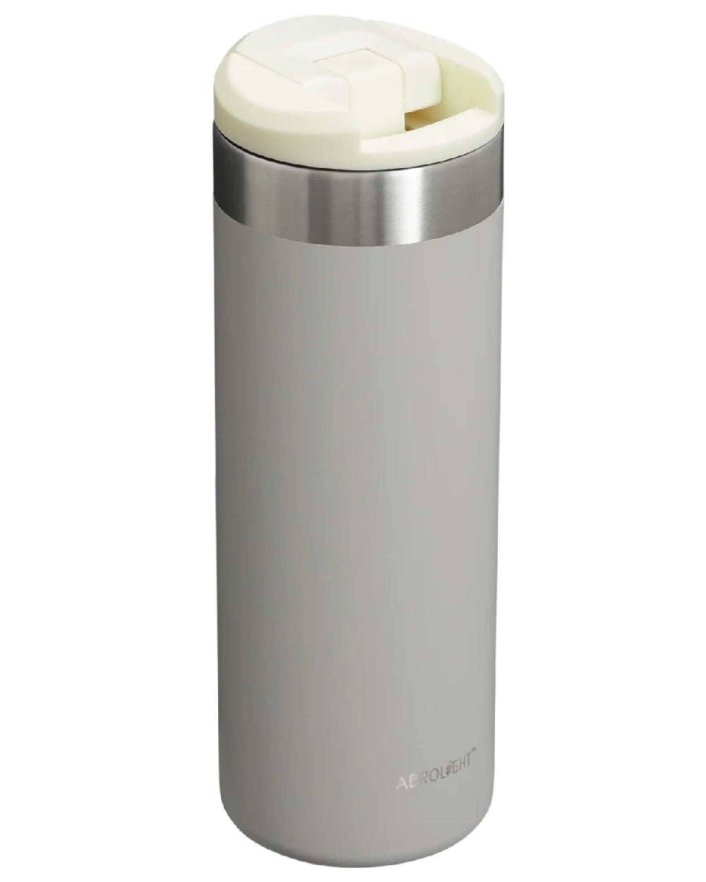 Ash coloured Stanley AeroLight Transit Mug 0.47L on white background