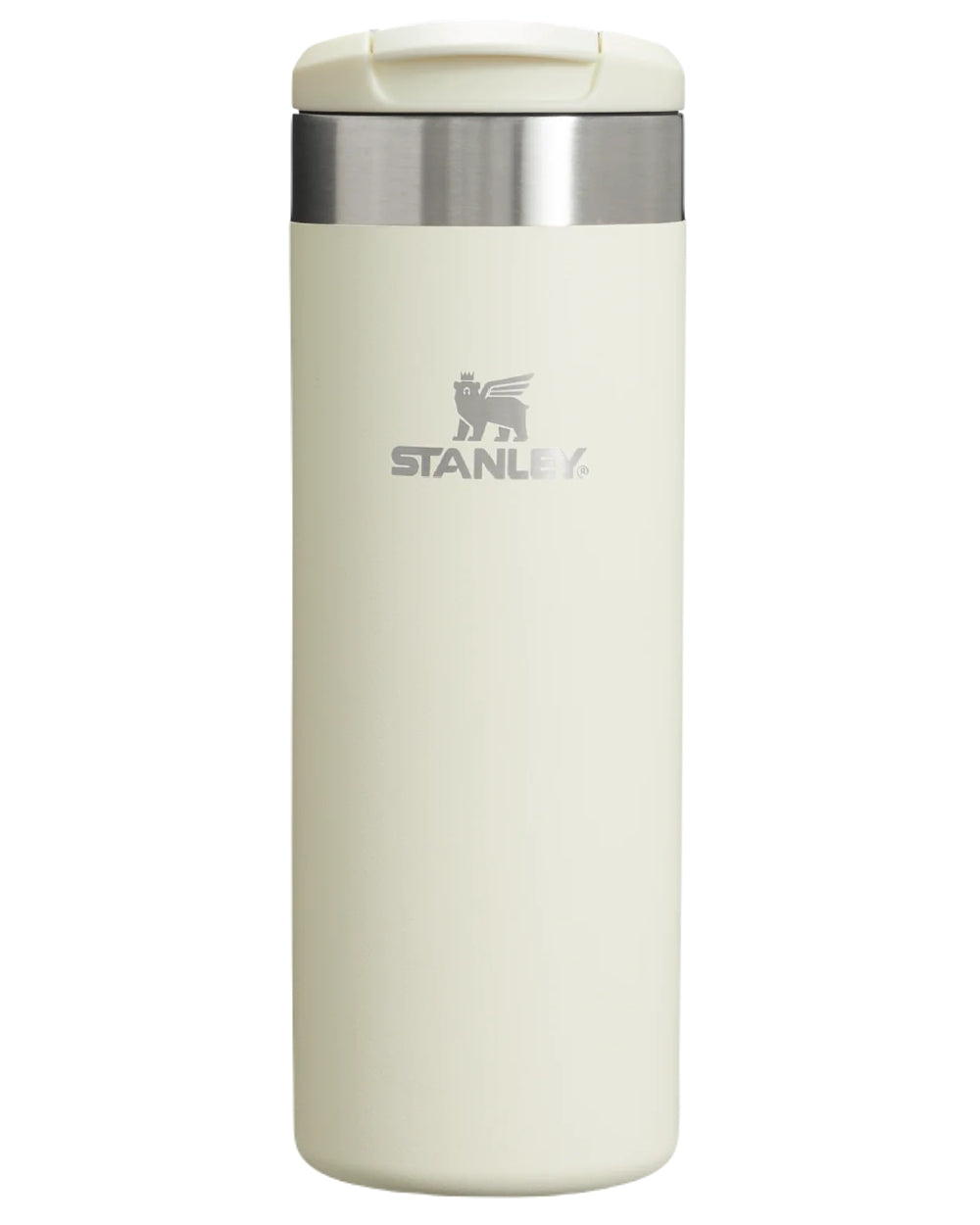 Cream Gloss coloured Stanley AeroLight Transit Mug 0.47L on white background