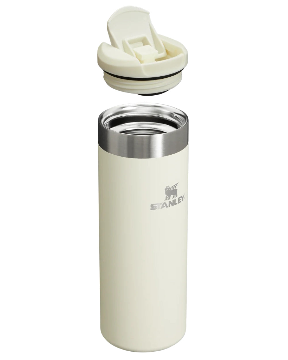 Cream Gloss coloured Stanley AeroLight Transit Mug 0.47L on white background