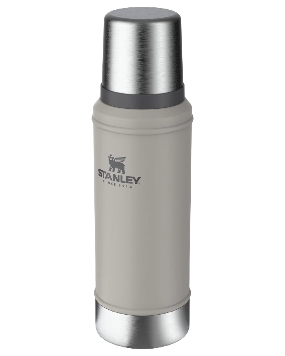 Ash coloured Stanley Classic Legendary Bottle 0.75L on white background
