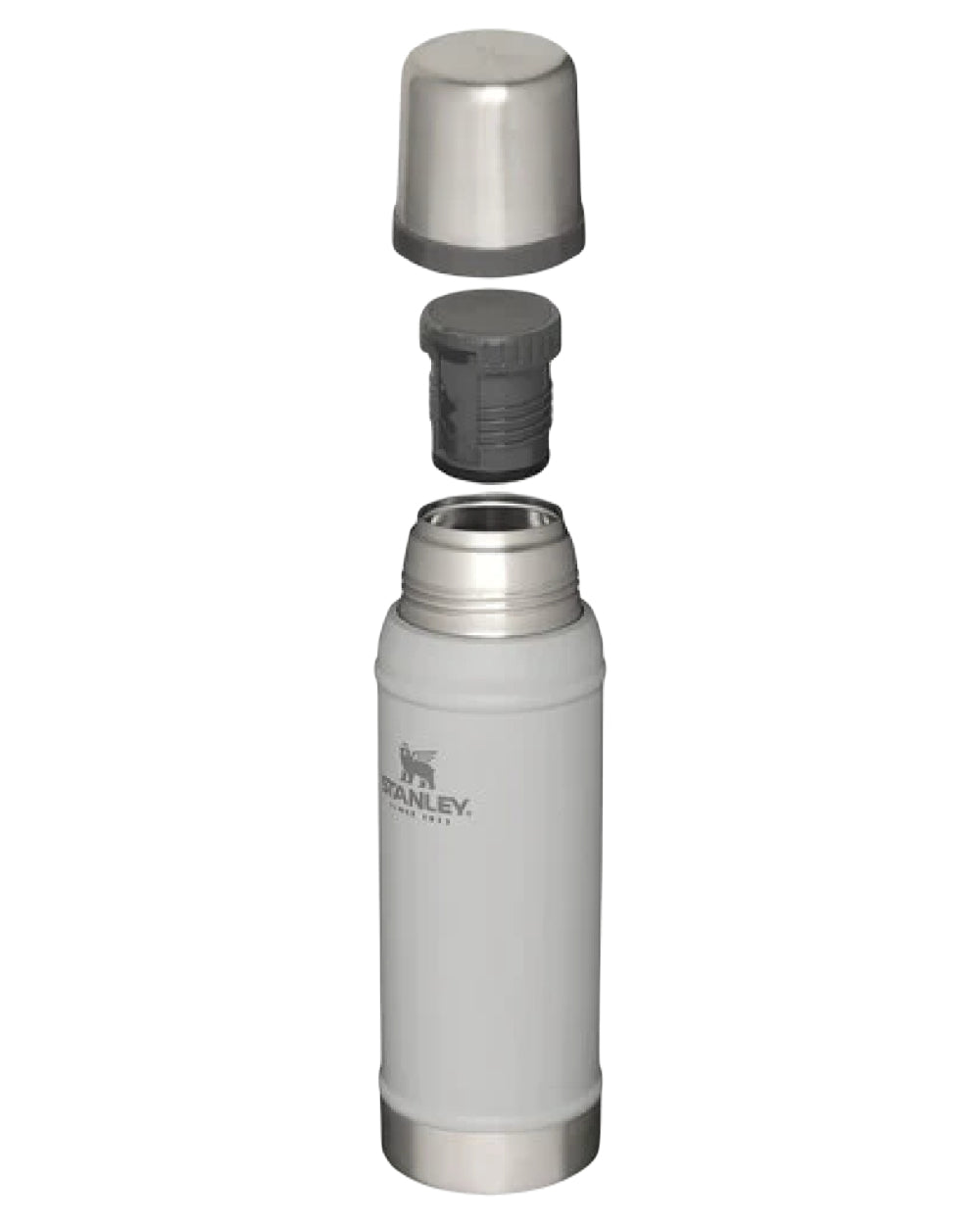 Ash coloured Stanley Classic Legendary Bottle 0.75L on white background