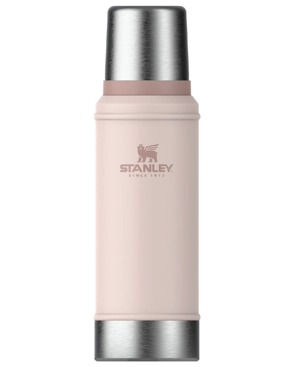 Rose Quartz coloured Stanley Classic Legendary Bottle 0.75L on white background