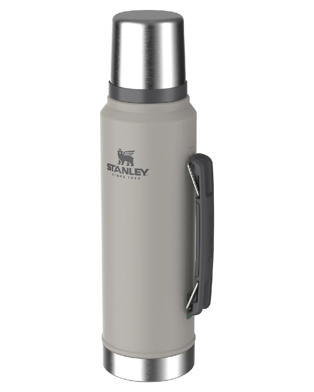 Ash coloured Stanley Classic Legendary Bottle 1.0L on white background