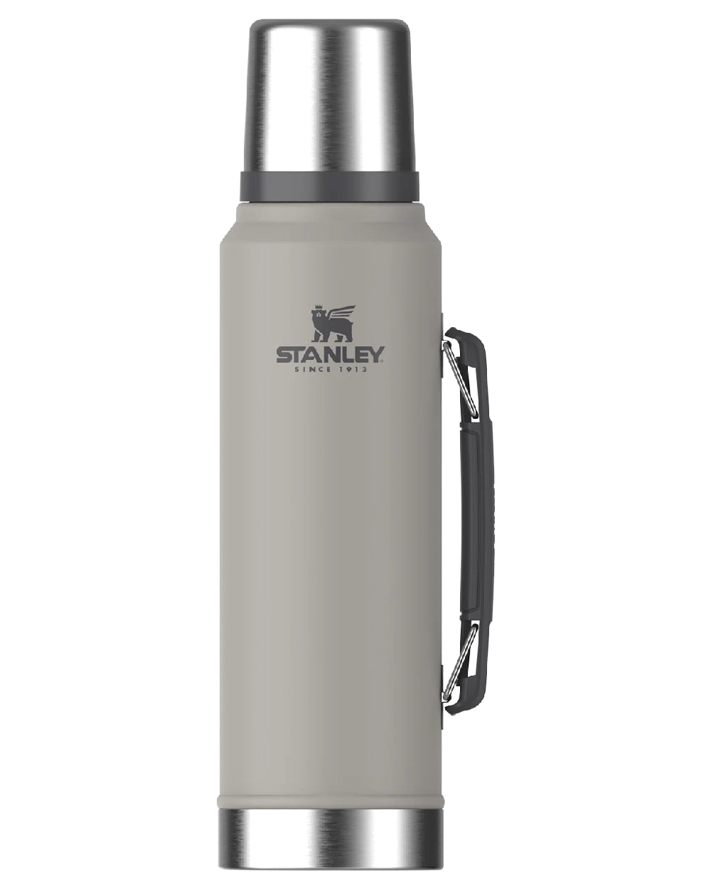 Ash coloured Stanley Classic Legendary Bottle 1.0L on white background