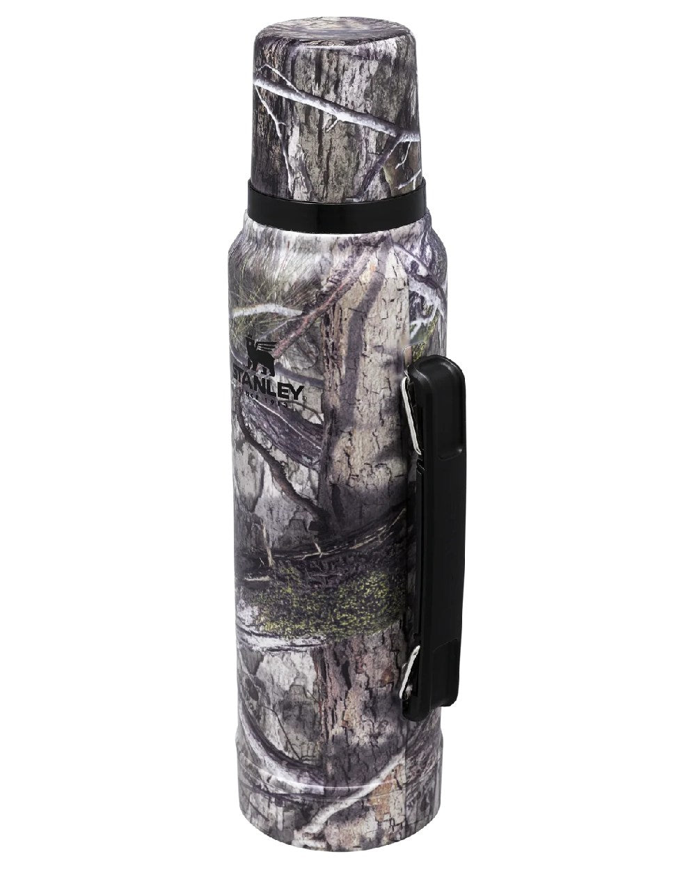Mossy Oak Country DNA coloured Stanley Classic Legendary Bottle 1.0L on white background