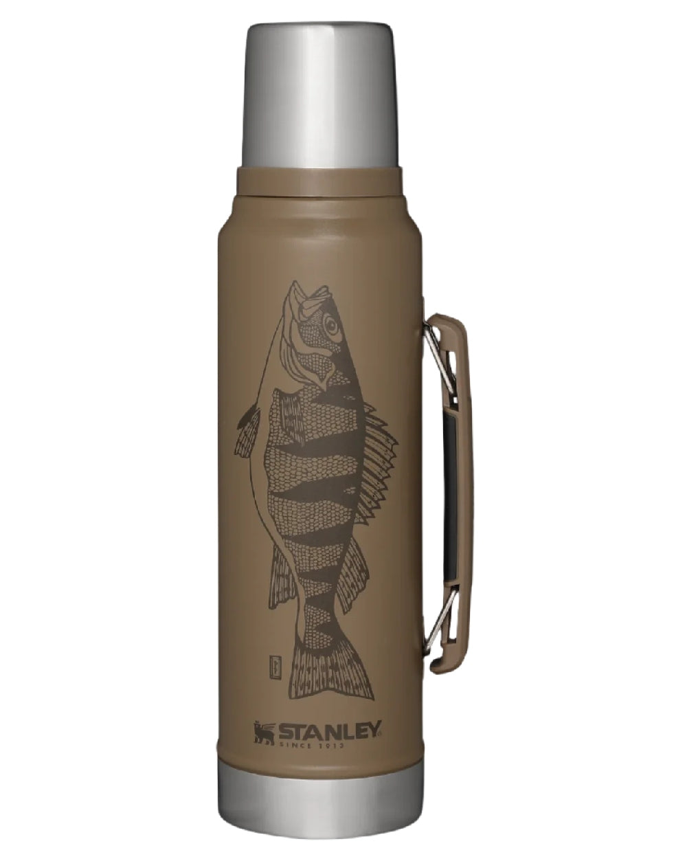 Peter Perch Tan coloured Stanley Classic Legendary Bottle 1.0L on white background
