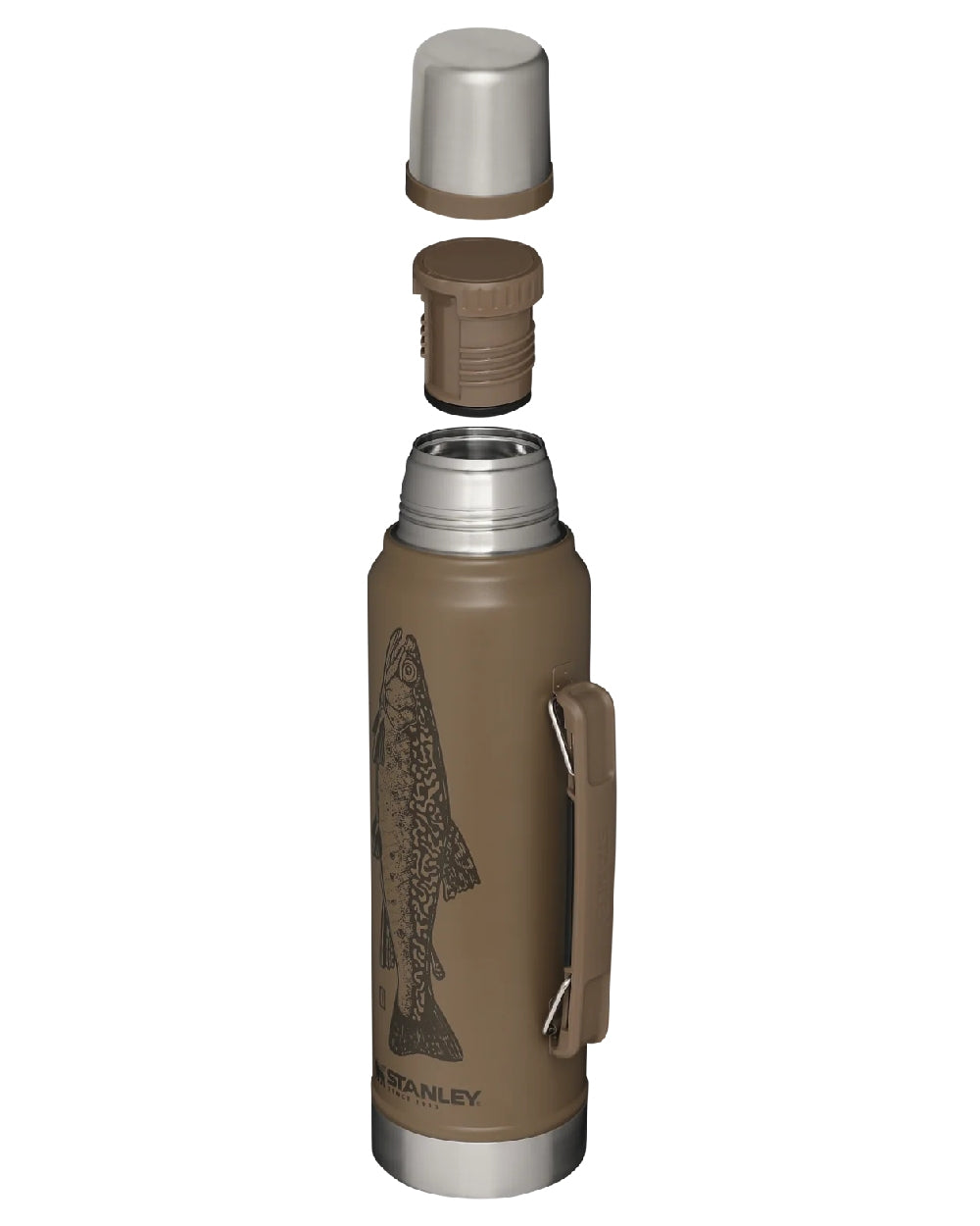 Peter Perch Tan coloured Stanley Classic Legendary Bottle 1.0L on white background