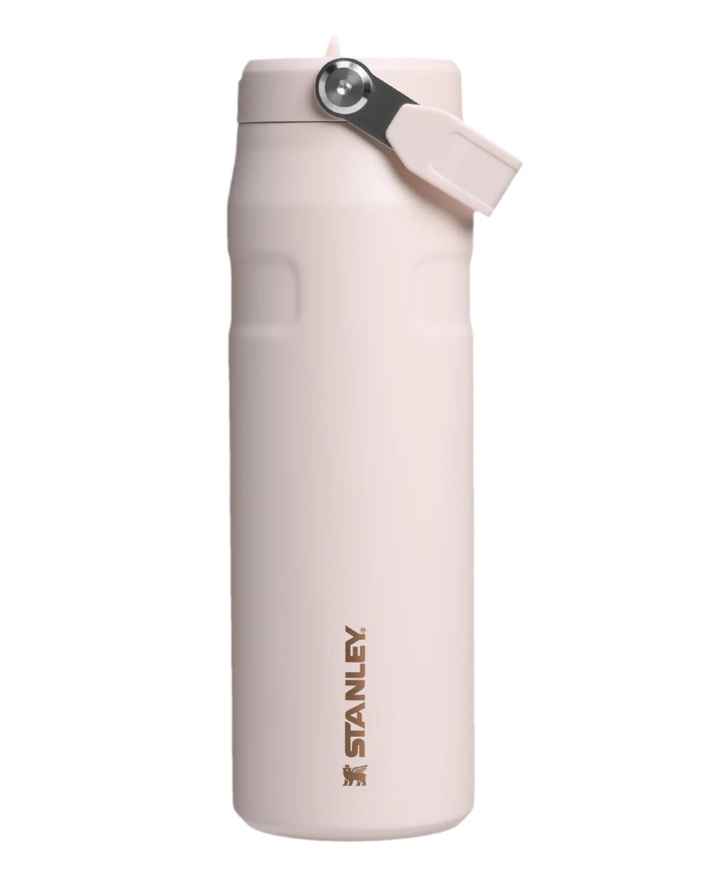 Rose Quartz Coloured Stanley IceFlow Flip Straw 2.0 Bottle 0.7L on white background