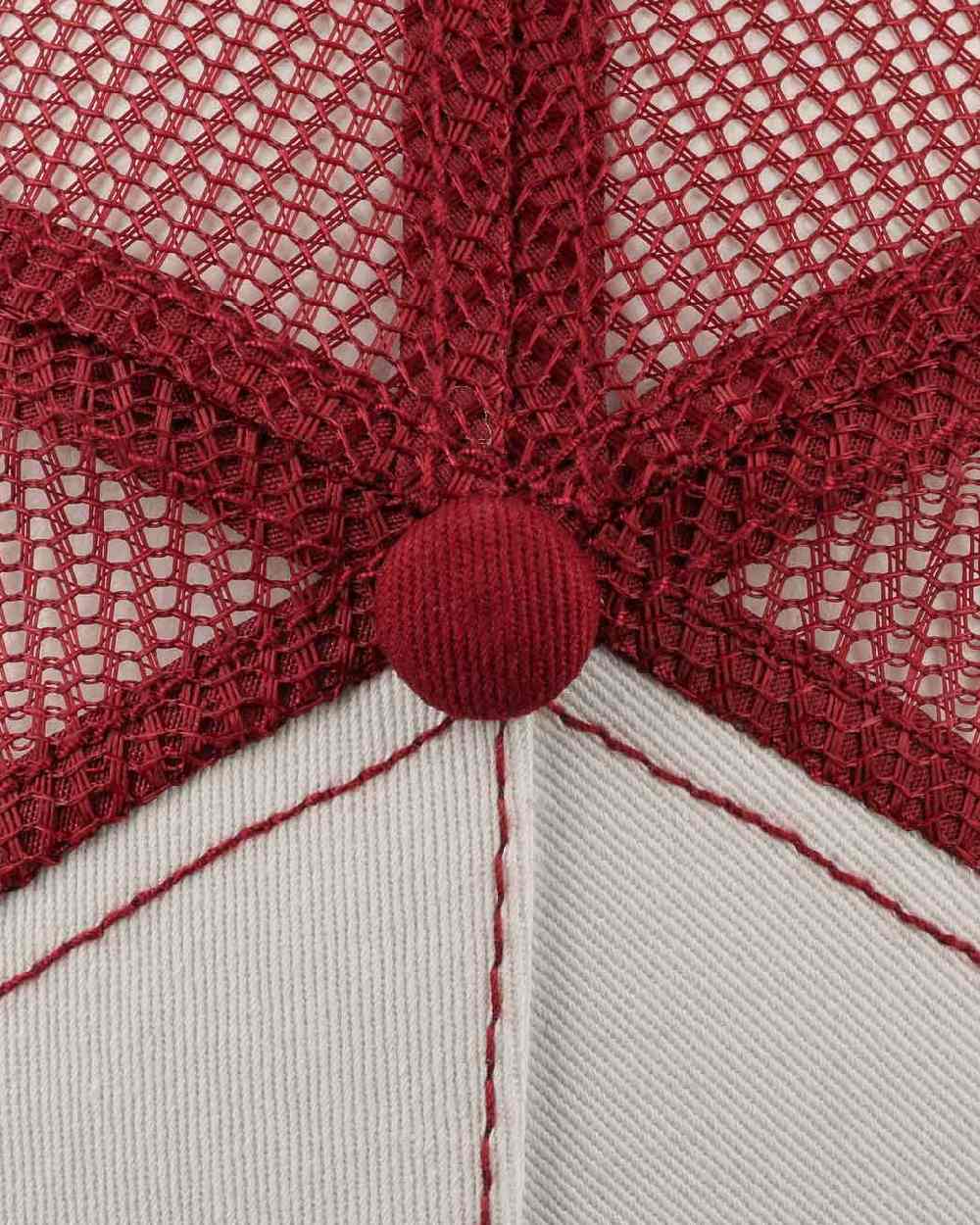 Bordeaux coloured Stetson American Heritage Bordeaux Trucker Cap on white background