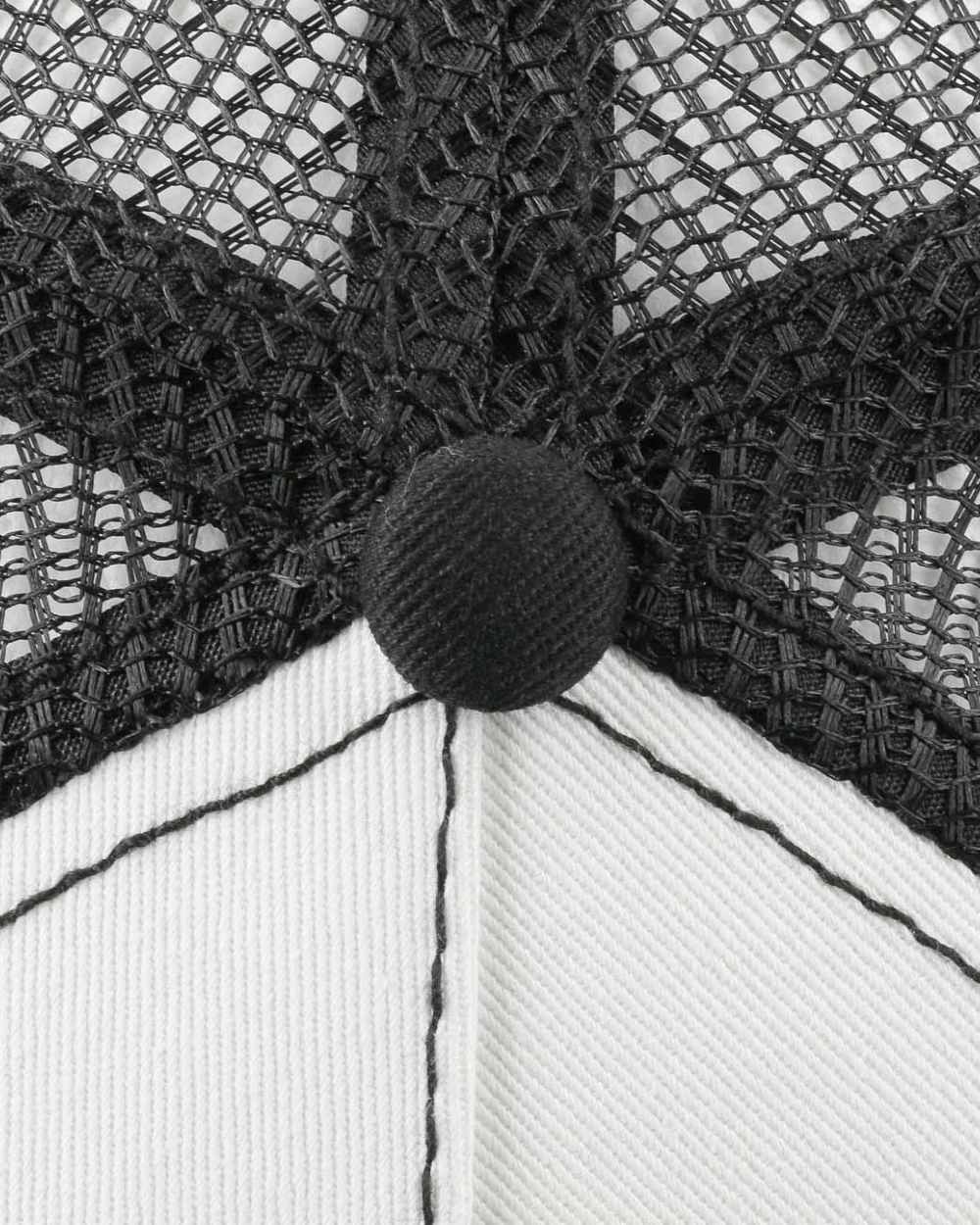 Black white coloured Stetson American Heritage Black White Trucker Cap on white background