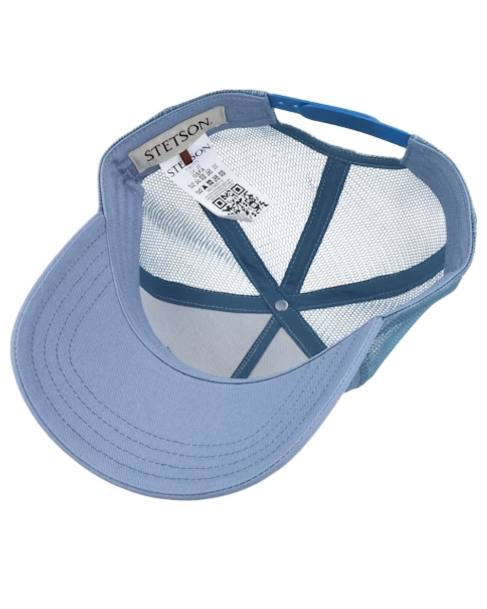 Dusty Blue coloured Stetson American Heritage Classic Trucker Cap on white background