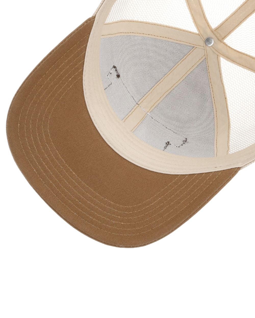 Brown Coloured Stetson American Heritage Horse Trucker Cap on white background