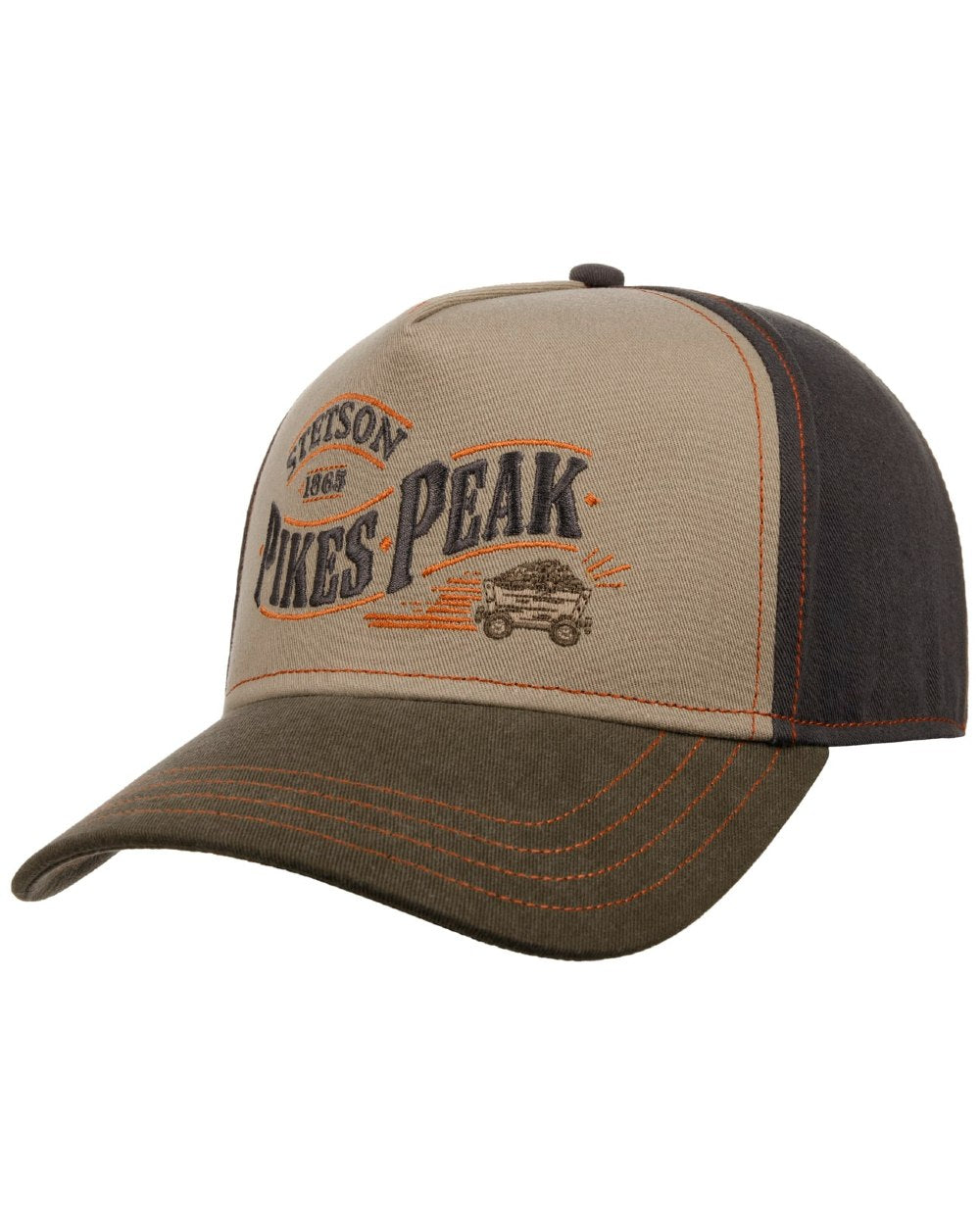 Light Green coloured Stetson American Heritage Pikes Peek Trucker Cap on white background