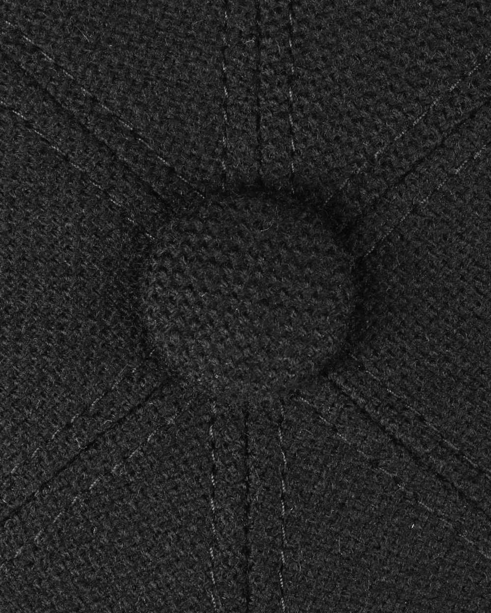 Black coloured Stetson Brooklin Wool Cashmere Flat Cap on white background