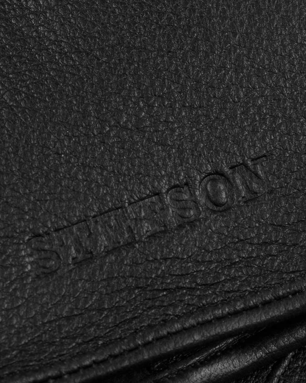 Black coloured Stetson Classic Uni Goat Leather Gloves on white background