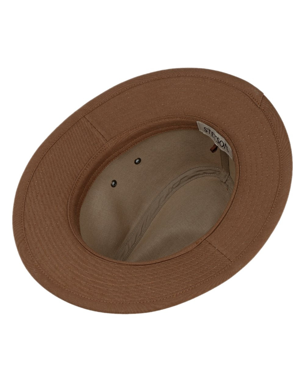 Brown Coloured Stetson Cotton Traveller Outdoor Hat on white background