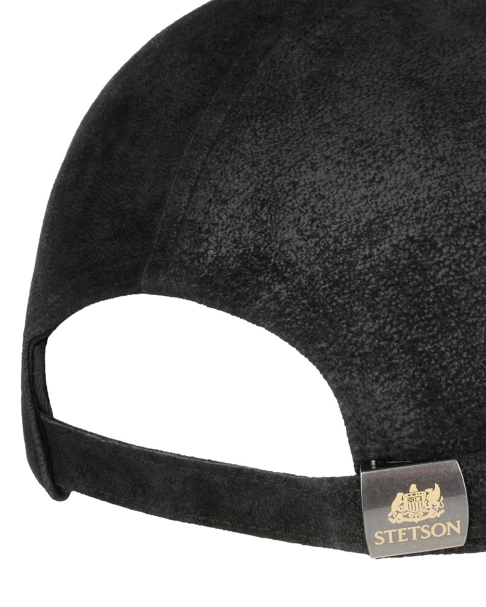 Black coloured Stetson Liberty Pigskin Baseball Cap on white background