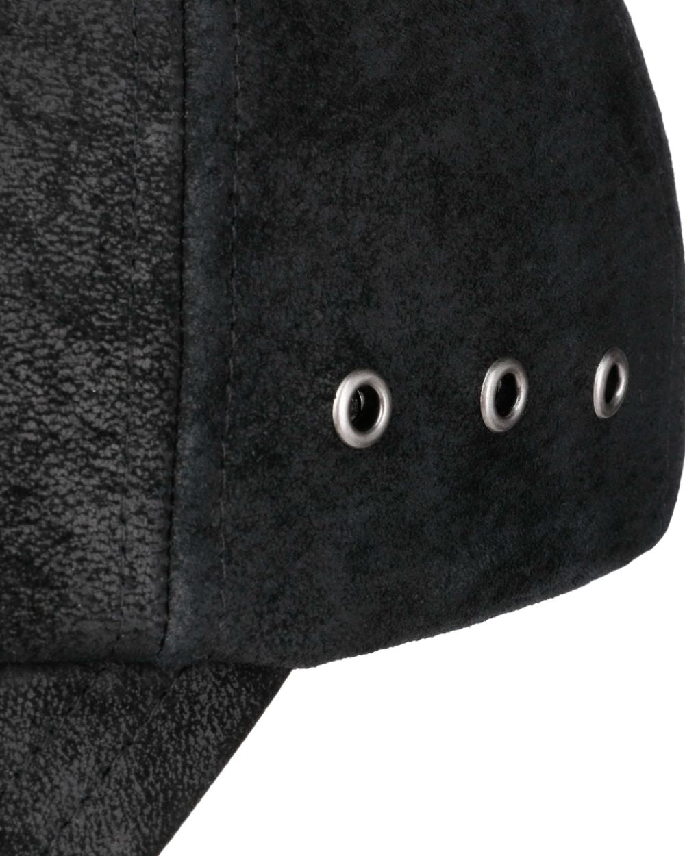 Black coloured Stetson Liberty Pigskin Baseball Cap on white background