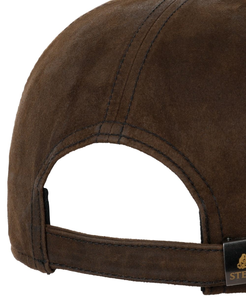 Mud coloured Stetson Oily Goat Suede Cap on white background