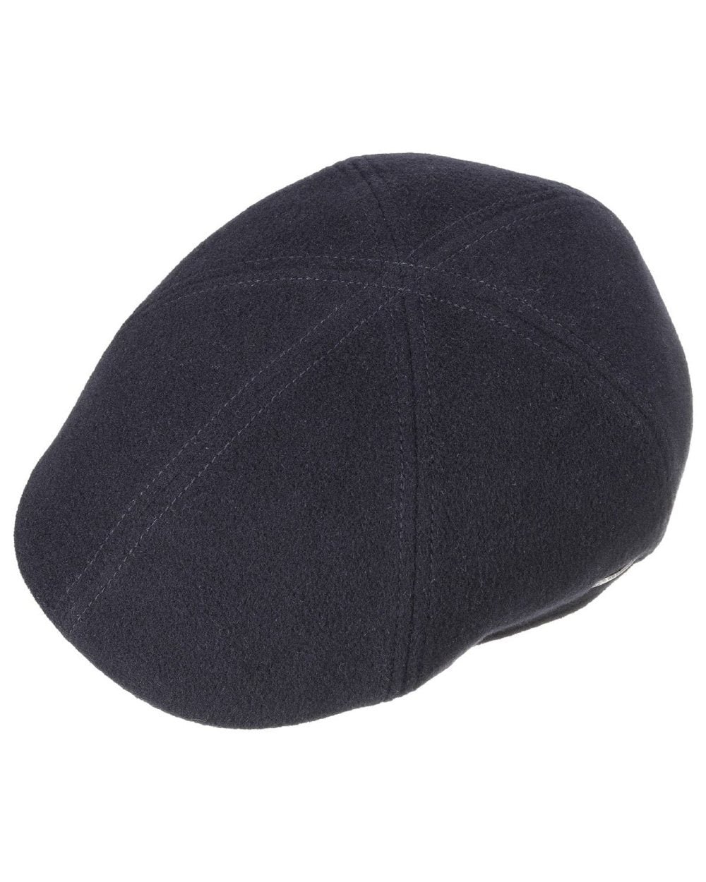 Navy coloured Stetson Texas Wool Gatsby Cap on white background
