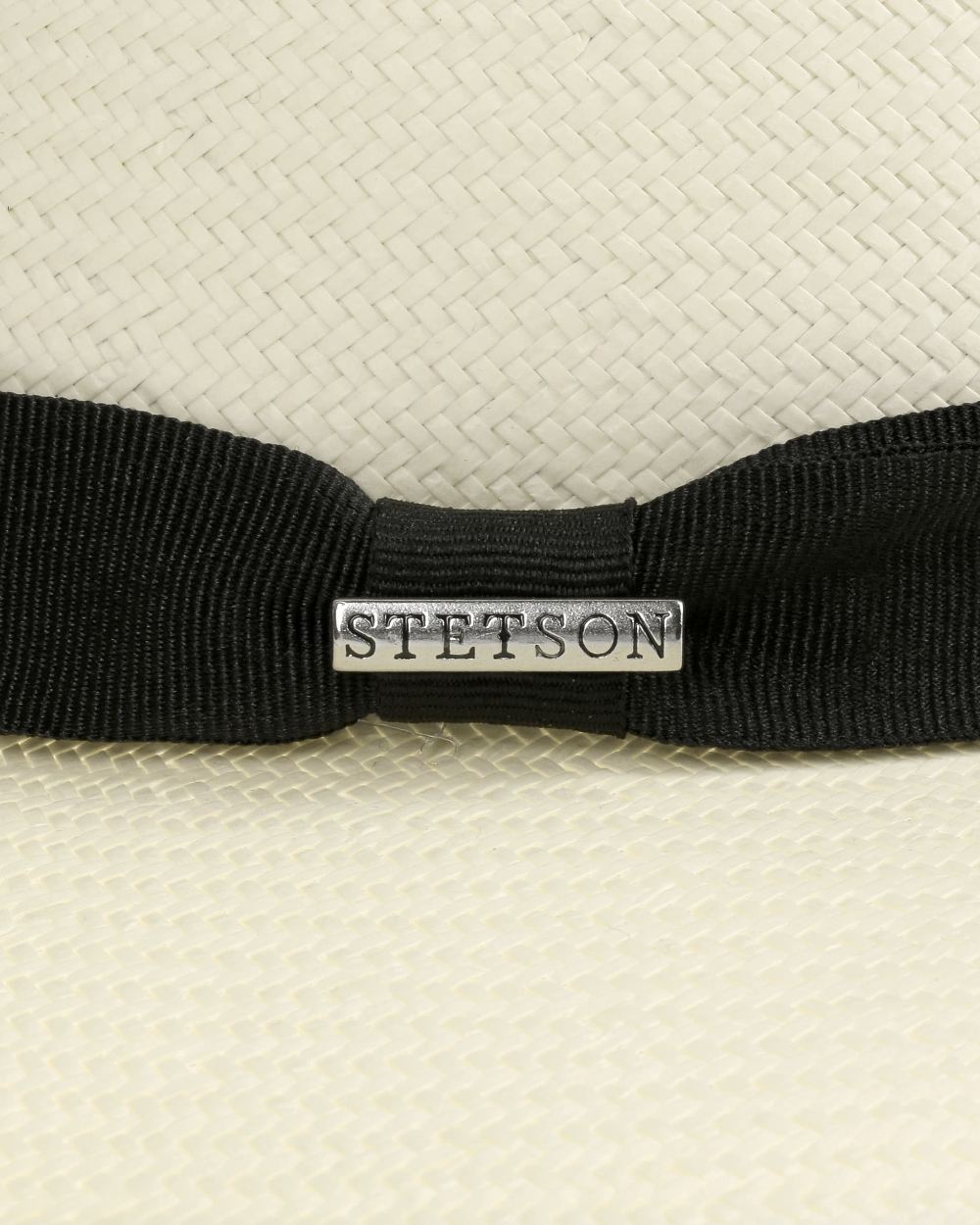 Bleached coloured Stetson Tokeen Toyo Traveller Straw Hat on white background