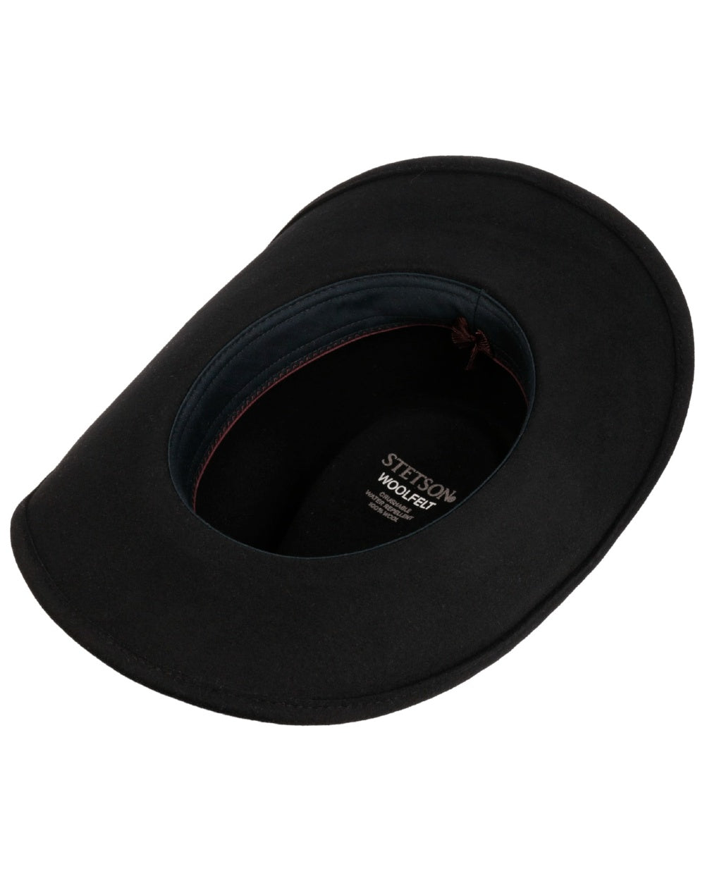 Black coloured Stetson Woolfelt Western Hat on white background