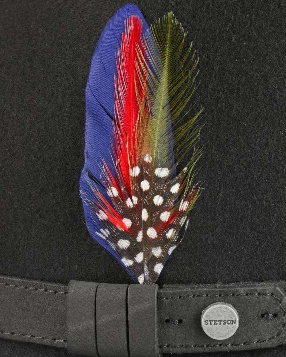 Black coloured Stetson Yutan Wool Hat on white background